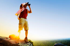 searching with binoculars